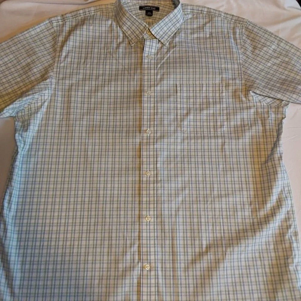 Lands' End Men's Dress Shirt 17.5 Traditional Fit 100% Supima Cotton‎ Non-Iron
